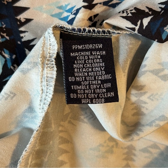 Panhandle Performance Aztec Print Western Short Sleeve Button Shirt Men’s Sz XXL - Picture 5 of 10